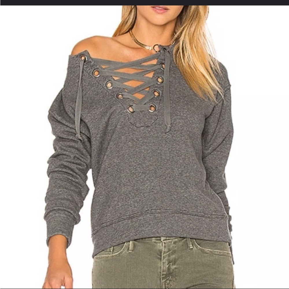 MOTHER Don’t Sweat it Crop Sweatshirt